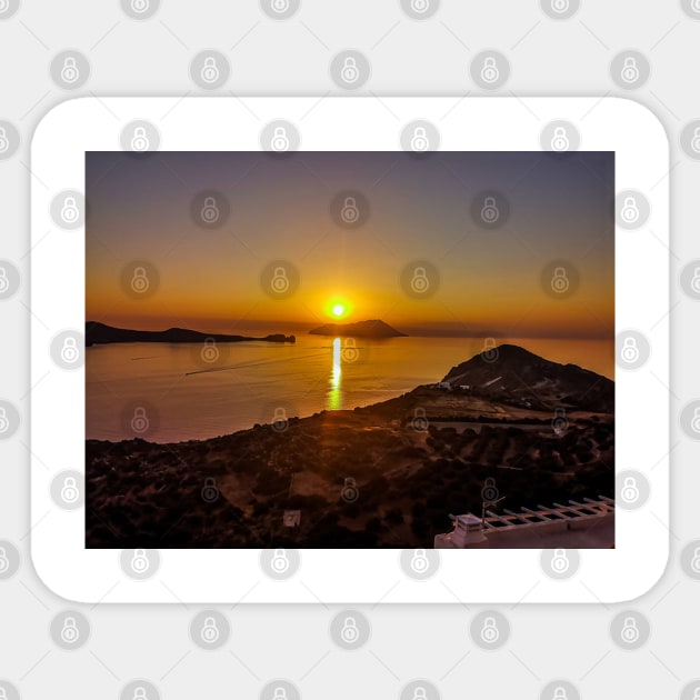 Greek Sunset in Milos Sticker by GRKiT